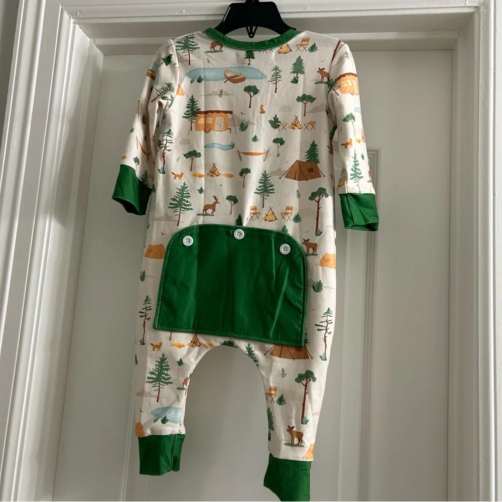 Sugar Bee Camping Pajamas with Buttflap